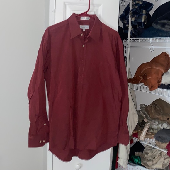 Maroon Christian Dior Button-up - Picture 2 of 3